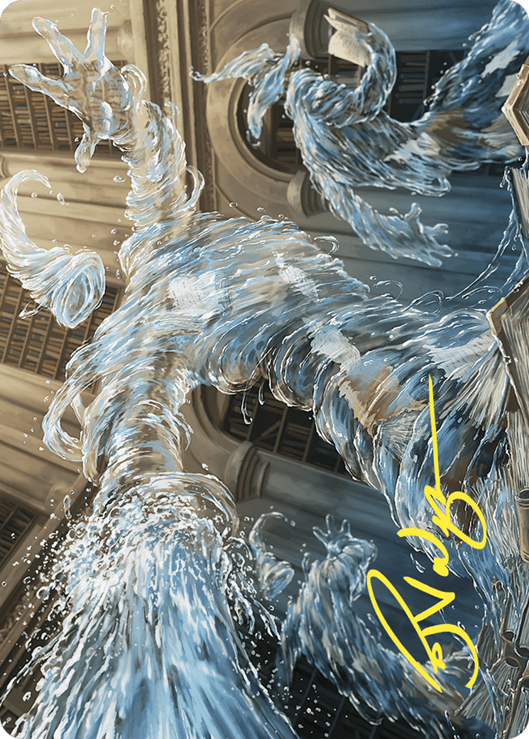Image of Splashy Spellcaster // Splashy Spellcaster (AWOE-009) - Wilds of Eldraine Art Series (Borderless)