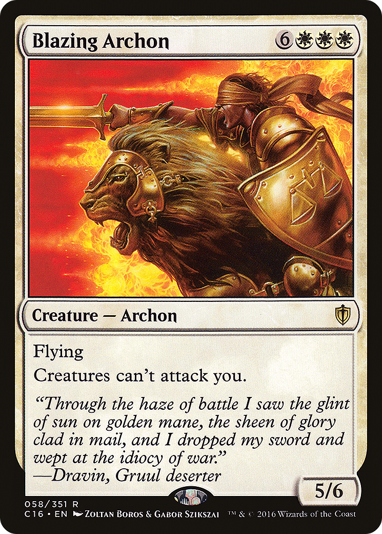 Image of Blazing Archon (C16-058) - Commander 2016