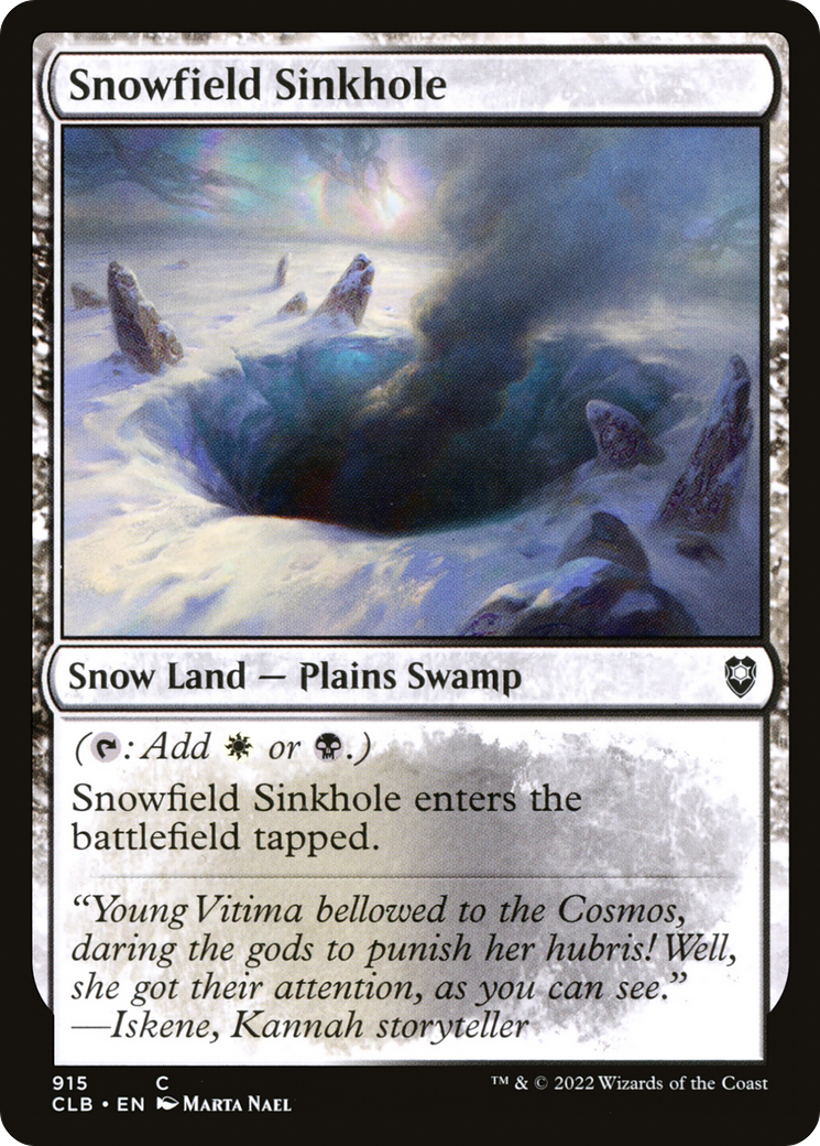 Image of Snowfield Sinkhole (CLB-915) - Commander Legends: Battle for Baldur's Gate: (snow)
