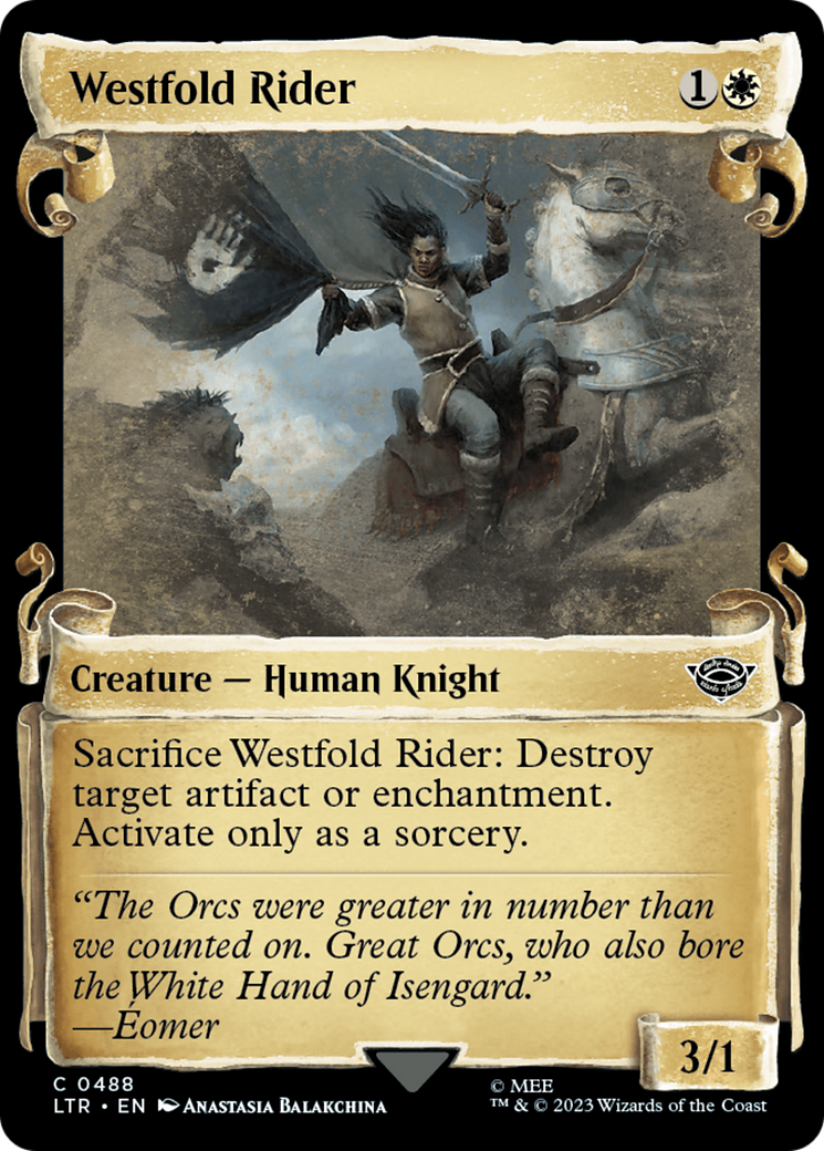 Image of Westfold Rider (Showcase Scrolls) (LTR-488) - The Lord of the Rings: Tales of Middle-earth: (Showcase)
