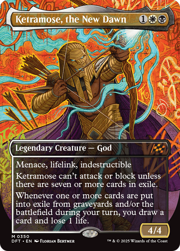 Image of Ketramose, the New Dawn (Borderless) (DFT-350) - Aetherdrift (Borderless) Foil