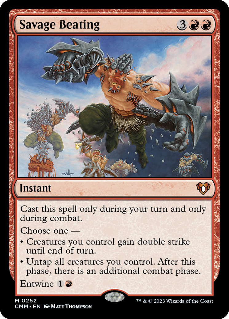 Image of Savage Beating (CMM-252) - Commander Masters Foil