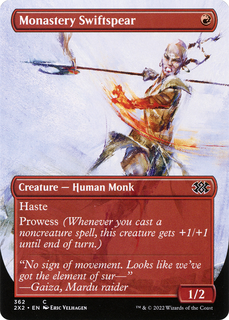 Image of Monastery Swiftspear (Borderless) (2X2-362) - Double Masters 2022 (Borderless)