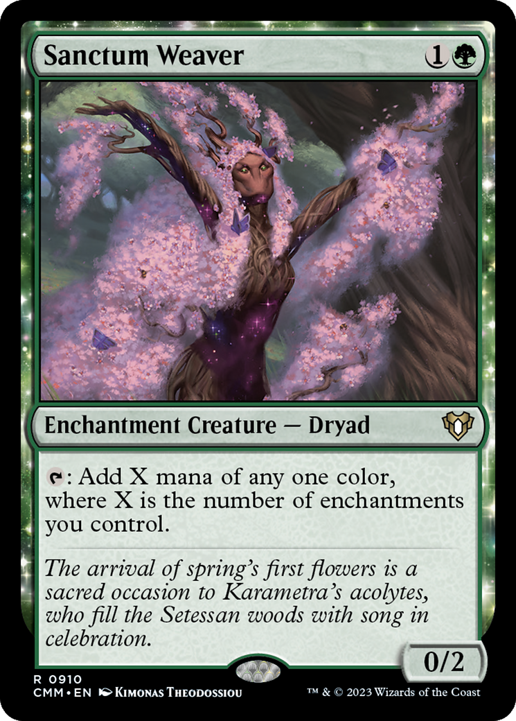Image of Sanctum Weaver (CMM-910) - Commander Masters: (enchantment)