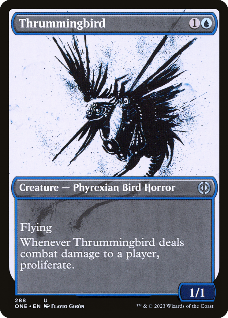 Image of Thrummingbird (Showcase) (ONE-288) - Phyrexia: All Will Be One: (Showcase)