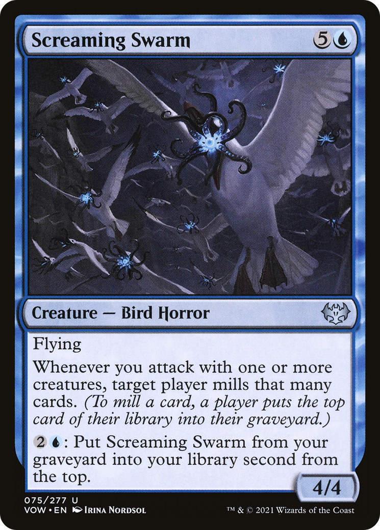 Image of Screaming Swarm (VOW-075) - Innistrad: Crimson Vow Foil