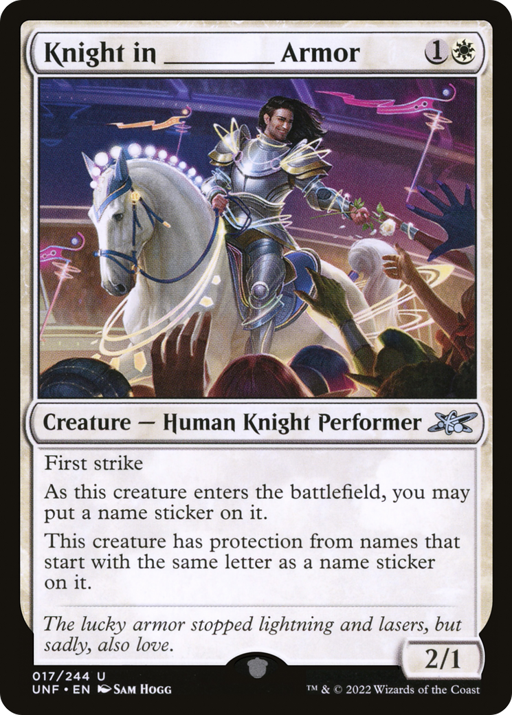 Image of Knight in _______ Armor (UNF-017) - Unfinity Foil