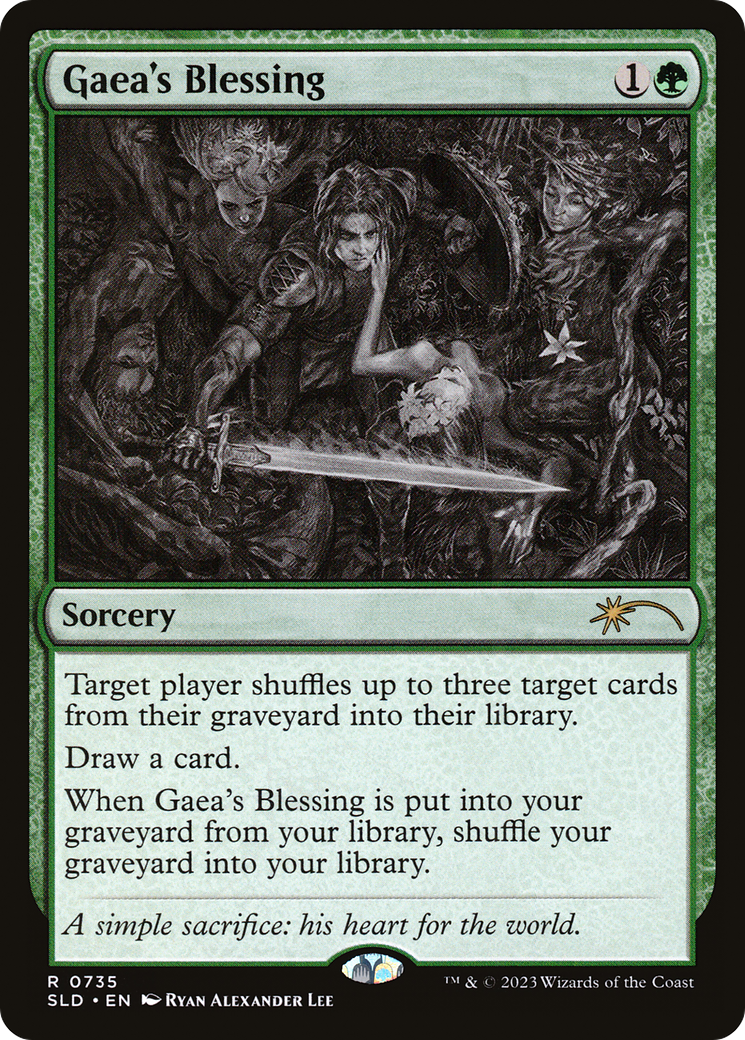 Image of Gaea's Blessing (Sketch Showcase) (SLD-735) - Secret Lair Drop Foil