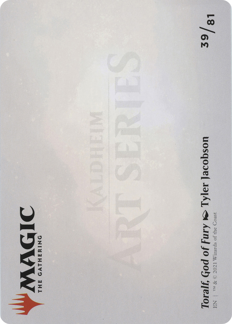 Image of Toralf, God of Fury // Toralf, God of Fury (ASKHM-039) - Art Series: Kaldheim (Borderless) Foil