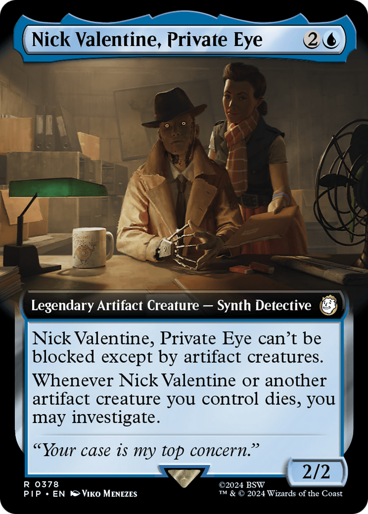 Image of Nick Valentine, Private Eye (Extended Art) (PIP-378) - Fallout: (Extended Art)