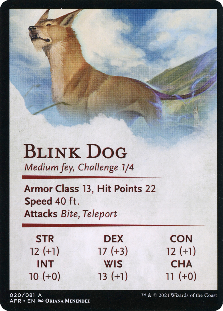 Image of Blink Dog // Blink Dog (AAFR-020) - Adventures in the Forgotten Realms Art Series (Borderless)