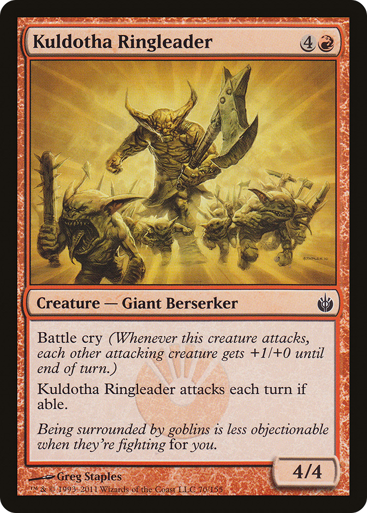 Image of Kuldotha Ringleader (MBS-070) - Mirrodin Besieged
