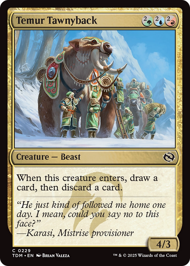 Image of Temur Tawnyback (TDM-229) - Tarkir: Dragonstorm Foil
