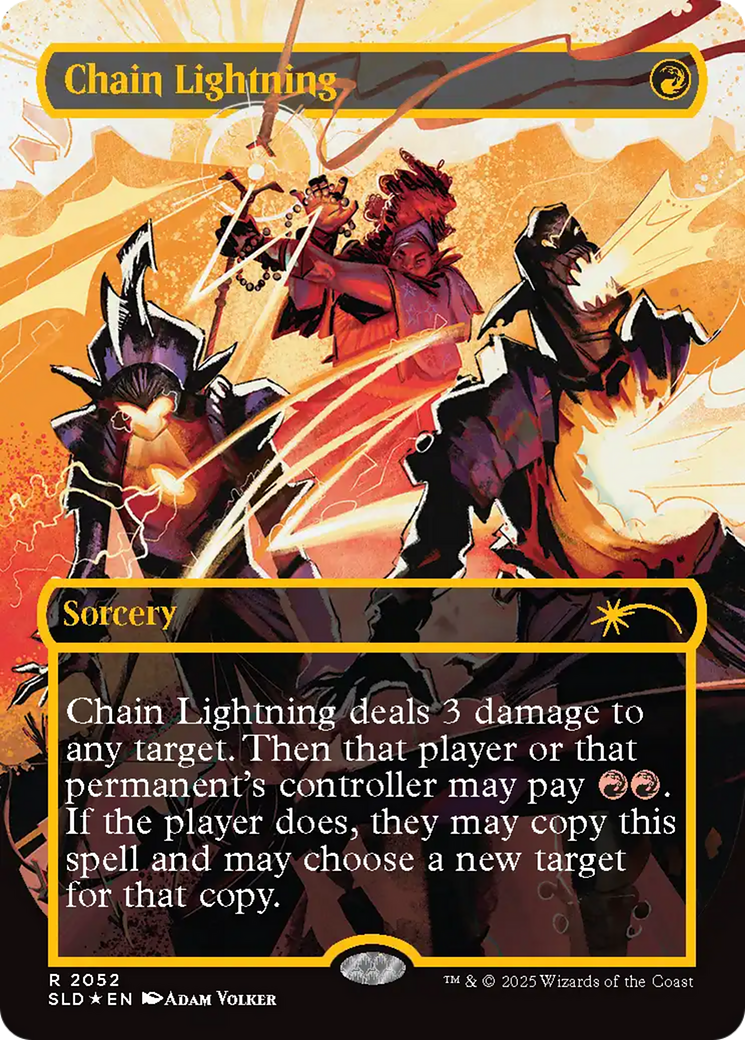 Image of Chain Lightning (SLD-2052) - Secret Lair Drop (Borderless) Foil