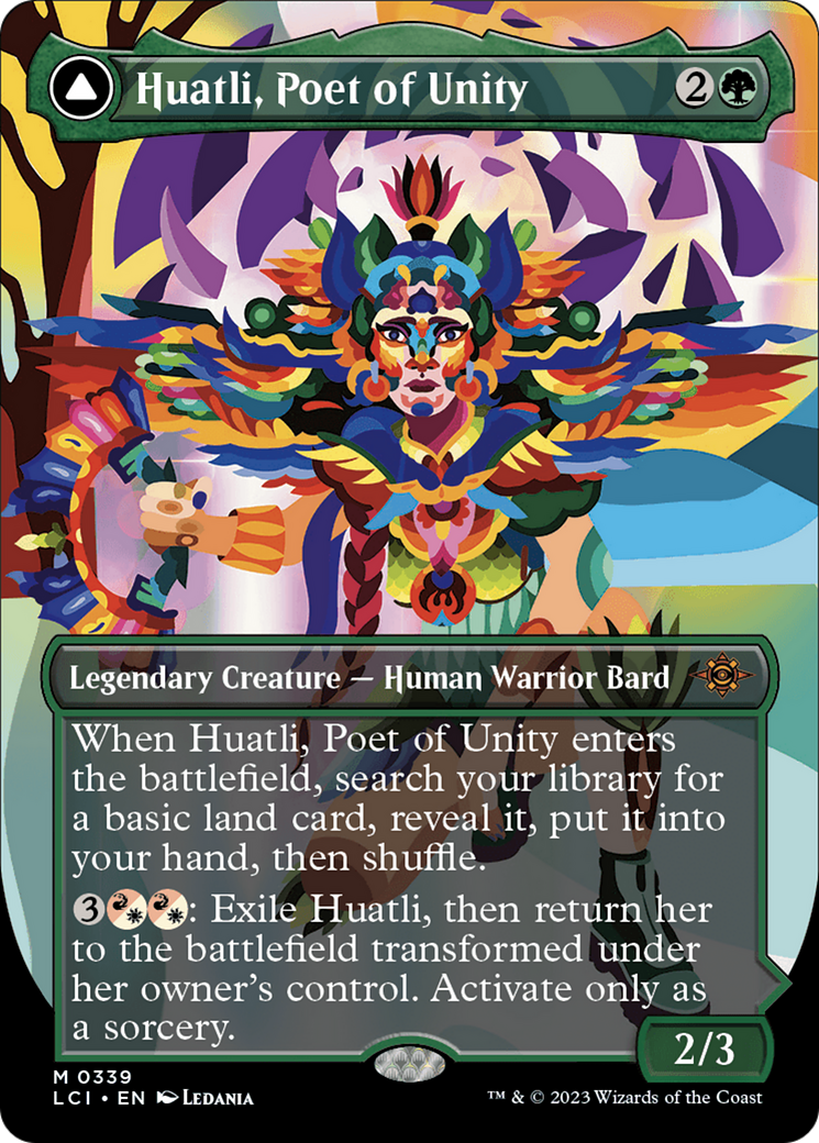 Image of Huatli, Poet of Unity (Borderless) (LCI-339) - The Lost Caverns of Ixalan (Borderless)
