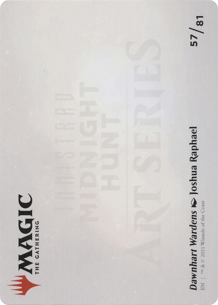 Image of Dawnhart Wardens // Dawnhart Wardens (AMID-057) - Midnight Hunt Art Series (Borderless) Foil