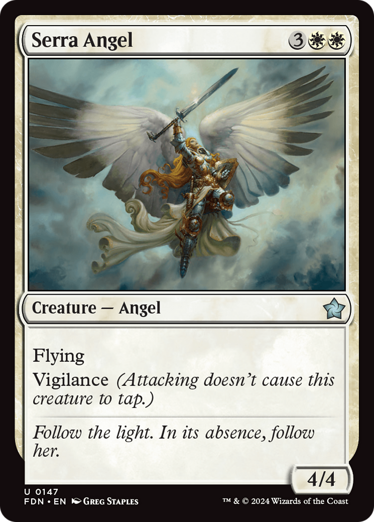 Image of Serra Angel (FDN-147) - Foundations Foil