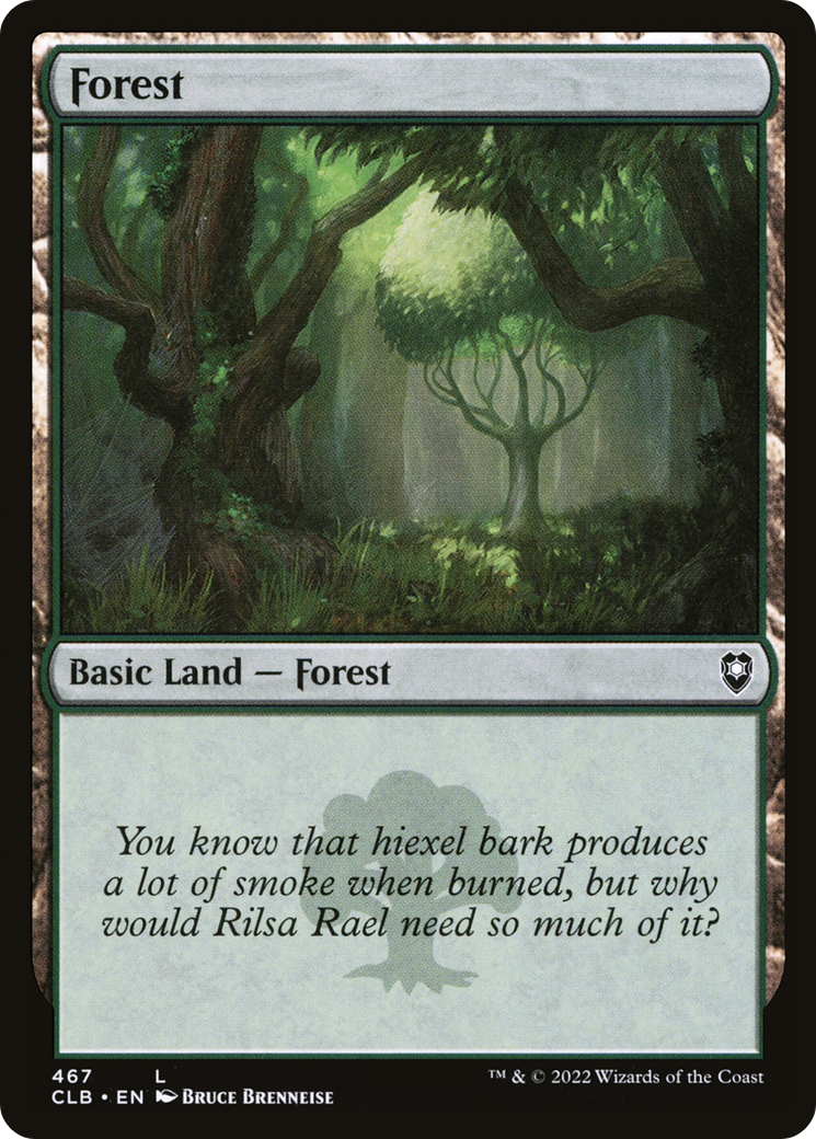 Image of Forest (467) (CLB-467) - Commander Legends: Battle for Baldur's Gate Foil