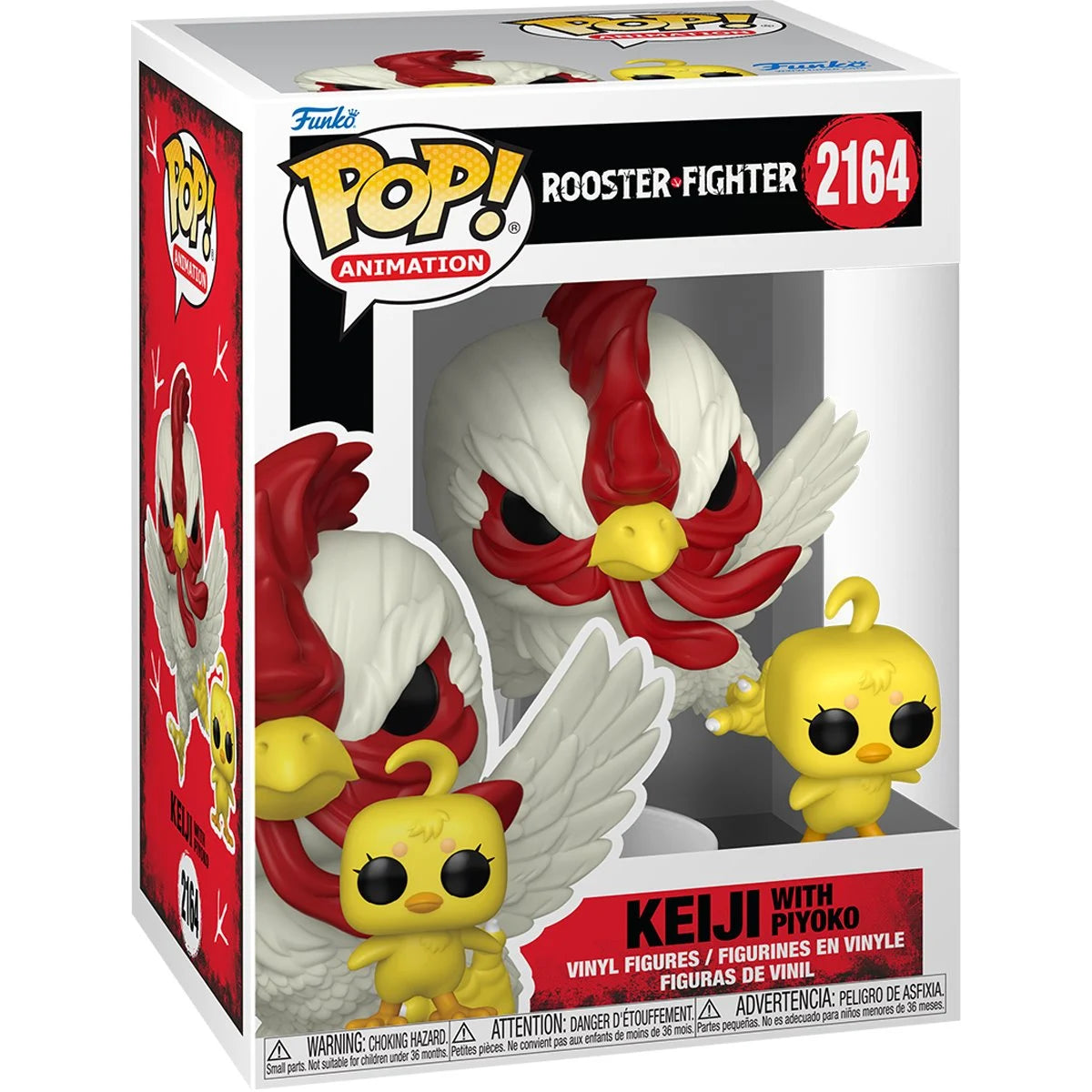 Image of Rooster Fighter Keiji with Piyoko Funko Pop! Vinyl Figure and Buddy #2164