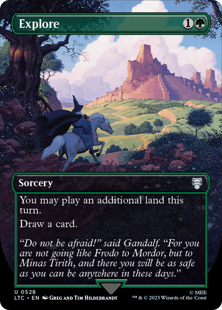 Image of Explore (Borderless) (LTC-528) - Tales of Middle-earth Commander (Borderless) Foil