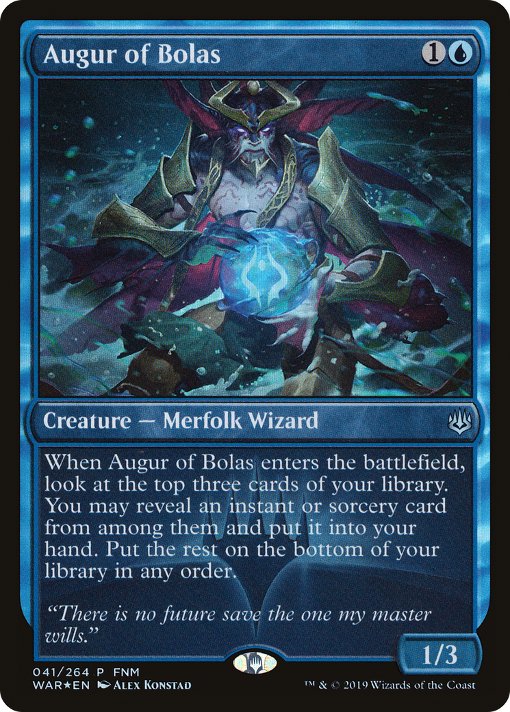 Image of Augur of Bolas (FNM-041) - War of the Spark Promos Foil