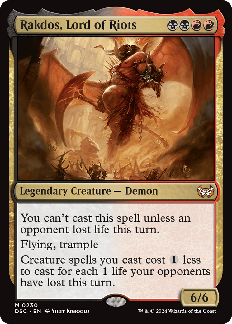 Image of Rakdos, Lord of Riots (DSC-230) - Duskmourn: House of Horror Commander