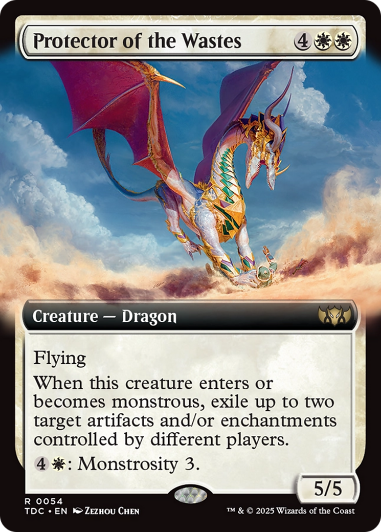 Image of Protector of the Wastes (Extended Art) (TDC-054) - Commander: Tarkir: Dragonstorm: (Extended Art)