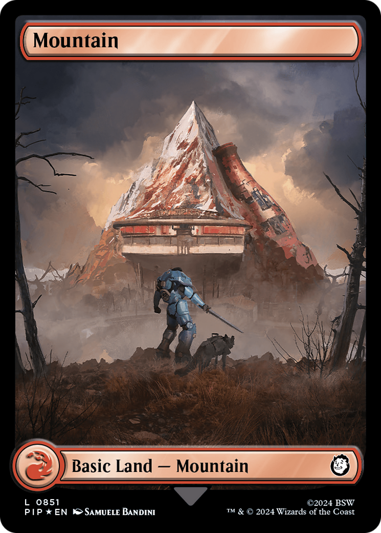 Image of Mountain (0851) (Surge Foil) (PIP-851) - Fallout Foil