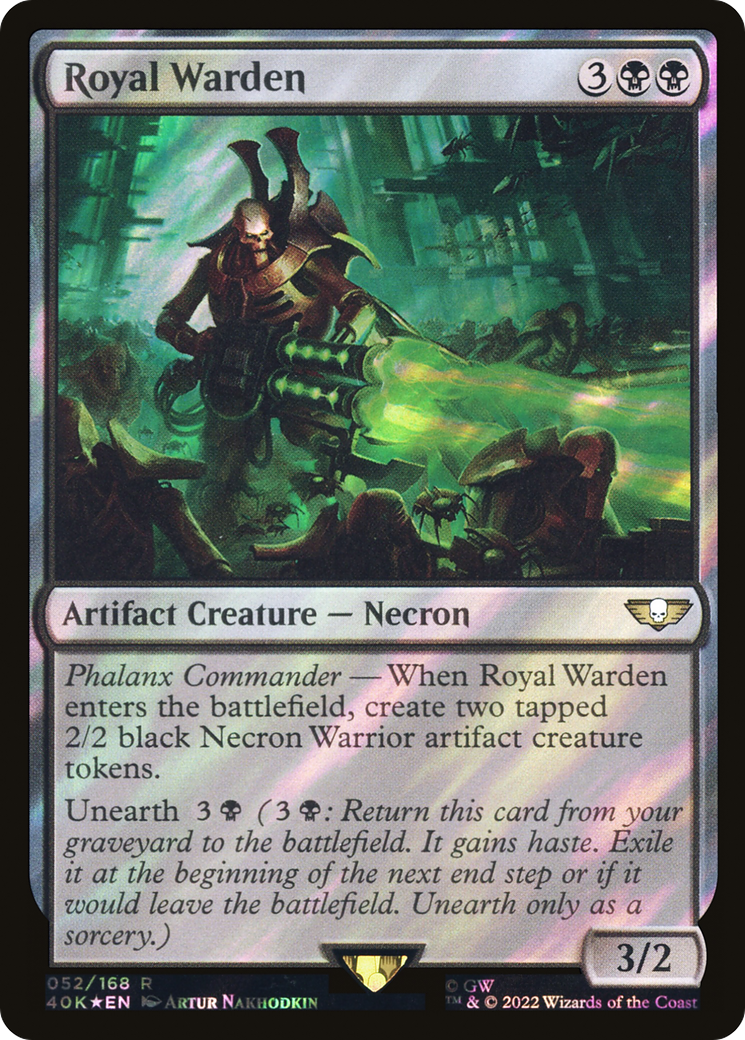 Image of Royal Warden (Surge Foil) (40K-052) - Warhammer 40,000 Commander Foil