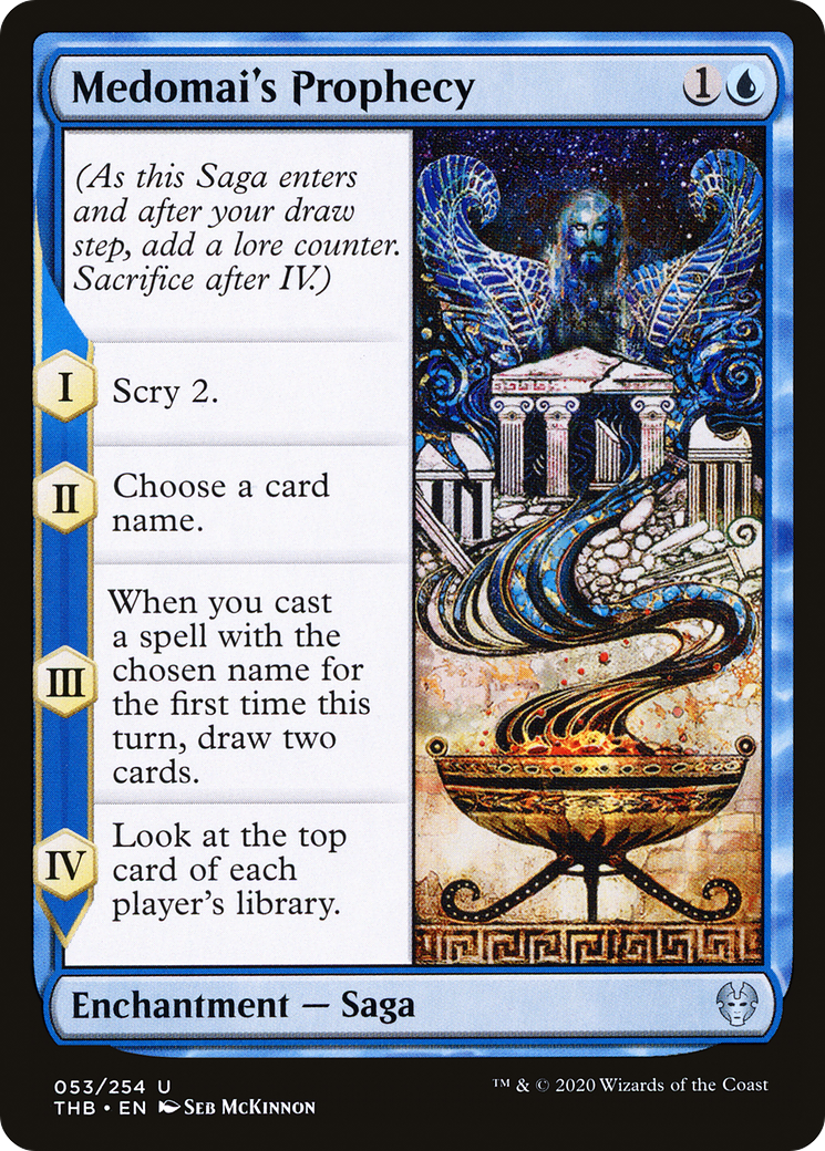 Image of Medomai's Prophecy (THB-053) - Theros Beyond Death Foil