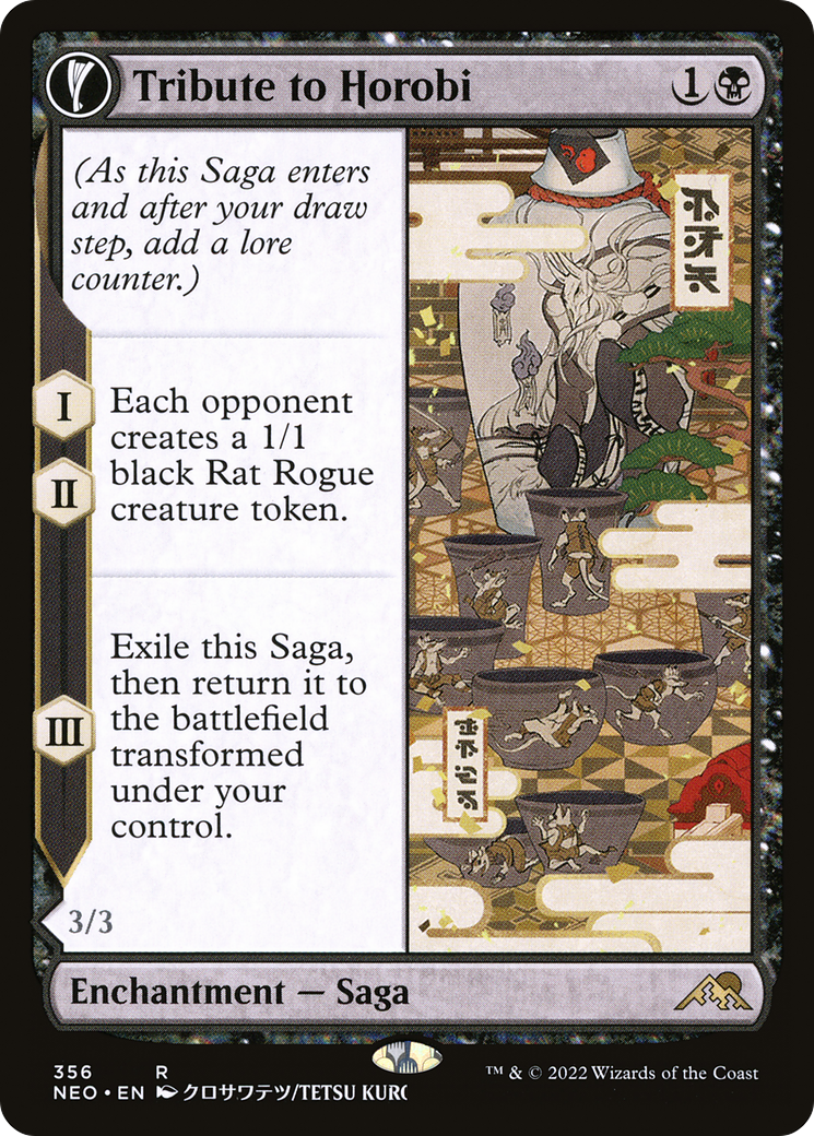Image of Tribute to Horobi (Showcase) (NEO-356) - Kamigawa: Neon Dynasty: (Showcase, fandfc) Foil