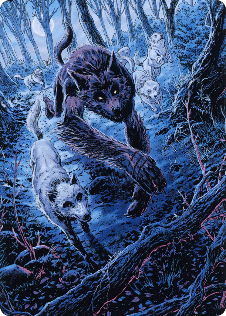 Image of Untamed Pup // Untamed Pup (AMID-077) - Midnight Hunt Art Series (Borderless) Foil