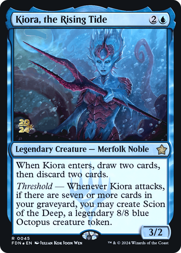 Image of Kiora, the Rising Tide (PRE-045) - Foundations Promos Foil