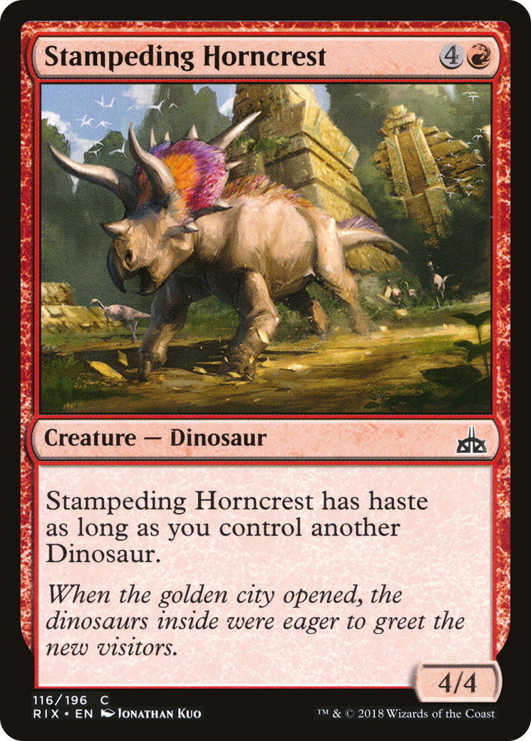 Image of Stampeding Horncrest (RIX-116) - Rivals of Ixalan