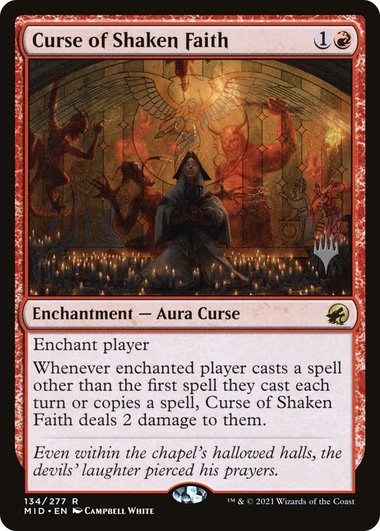 Image of Curse of Shaken Faith (PPMID-134) - Innistrad: Midnight Hunt Promos