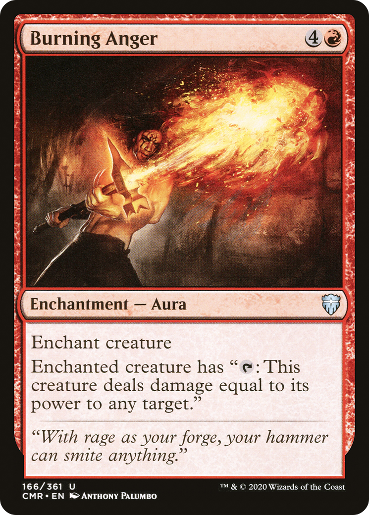 Image of Burning Anger (CMR-166) - Commander Legends Foil