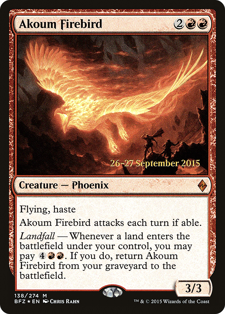 Image of Akoum Firebird (PRE-138) - Battle for Zendikar Promos Foil