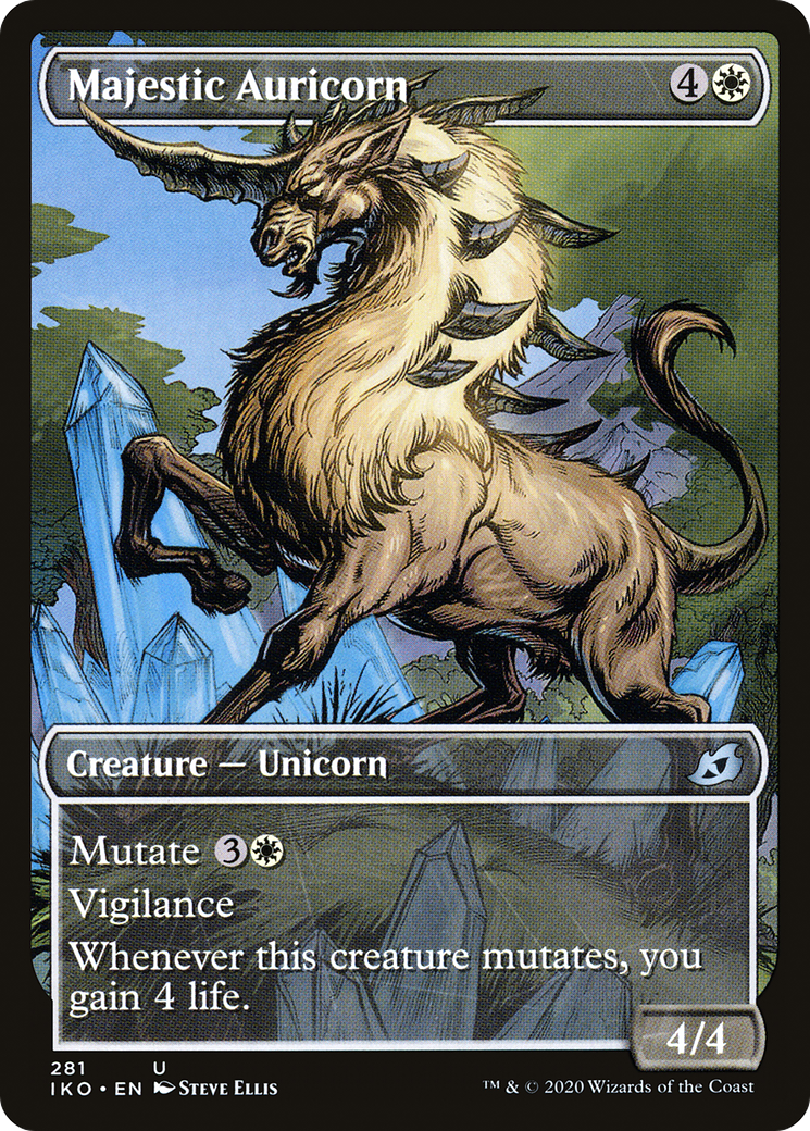 Image of Majestic Auricorn (Showcase) (IKO-281) - Ikoria: Lair of Behemoths: (Showcase) Foil