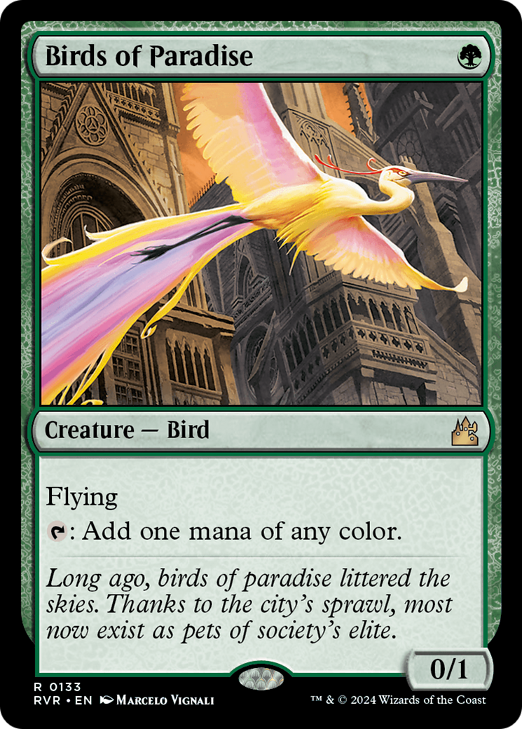 Image of Birds of Paradise (RVR-133) - Ravnica Remastered Foil