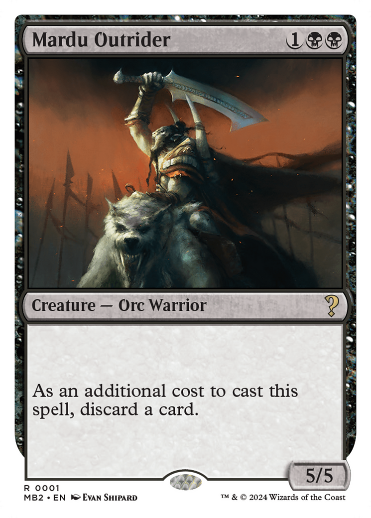 Image of Mardu Outrider (White Border) (MB2-001) - Mystery Booster 2