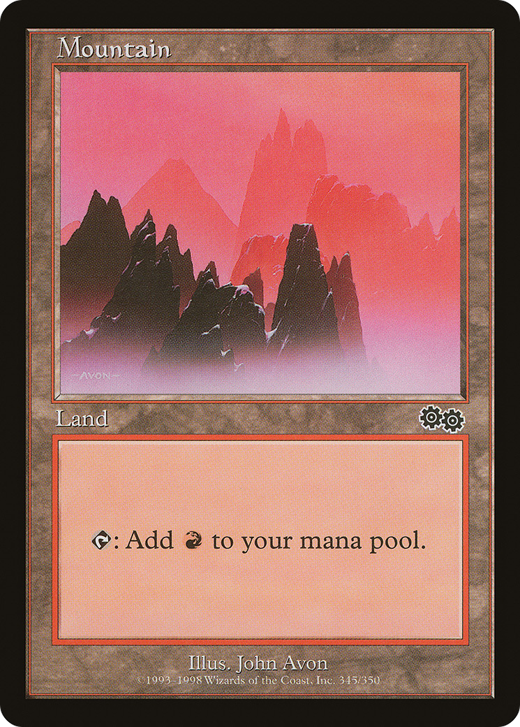 Image of Mountain (345) (USG-345) - Urza's Saga