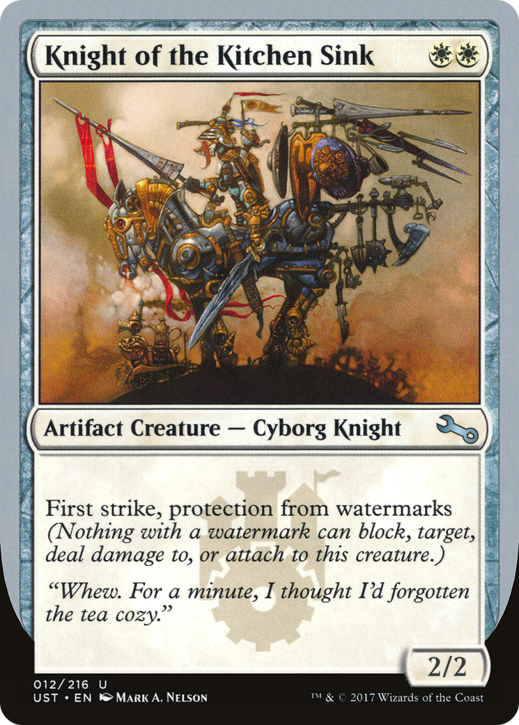 Image of Knight of the Kitchen Sink (F) (UST-12F) - Unstable
