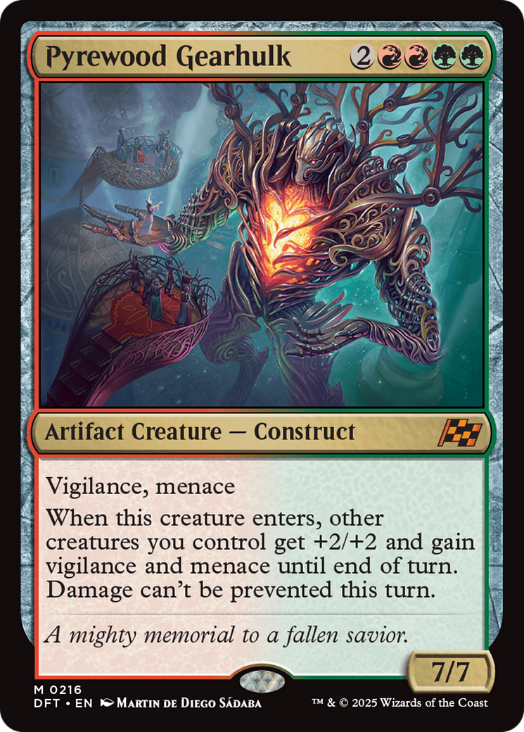 Image of Pyrewood Gearhulk (DFT-216) - Aetherdrift Foil