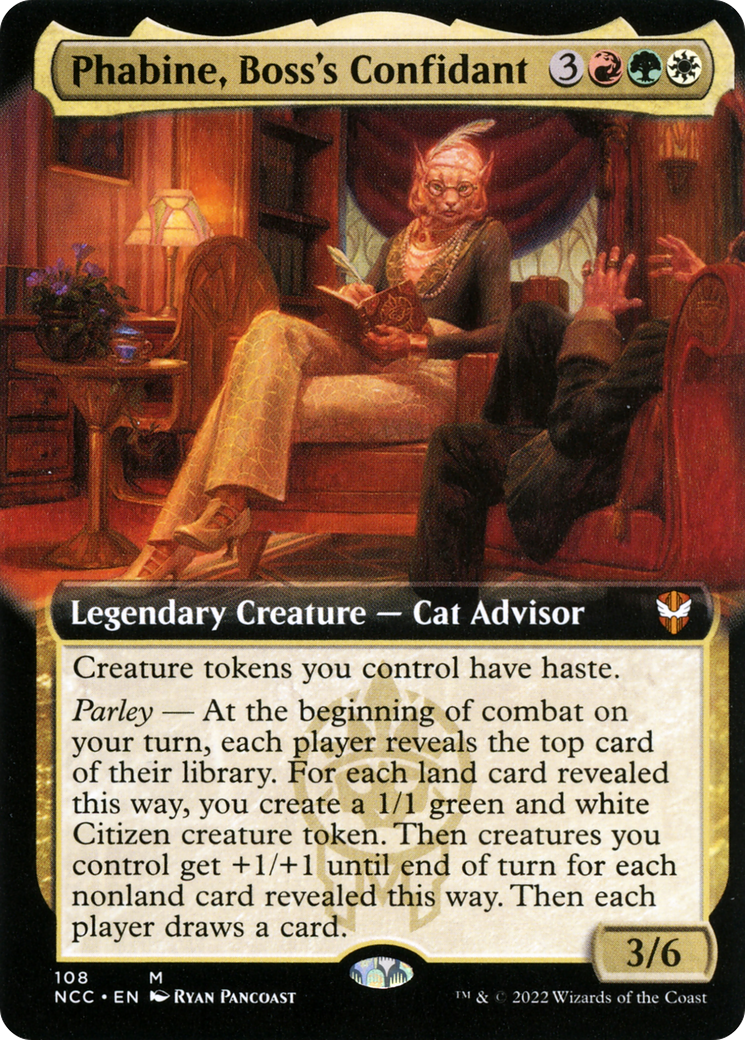 Image of Phabine, Boss's Confidant (Extended Art) (NCC-108) - New Capenna Commander: (Extended Art) Foil