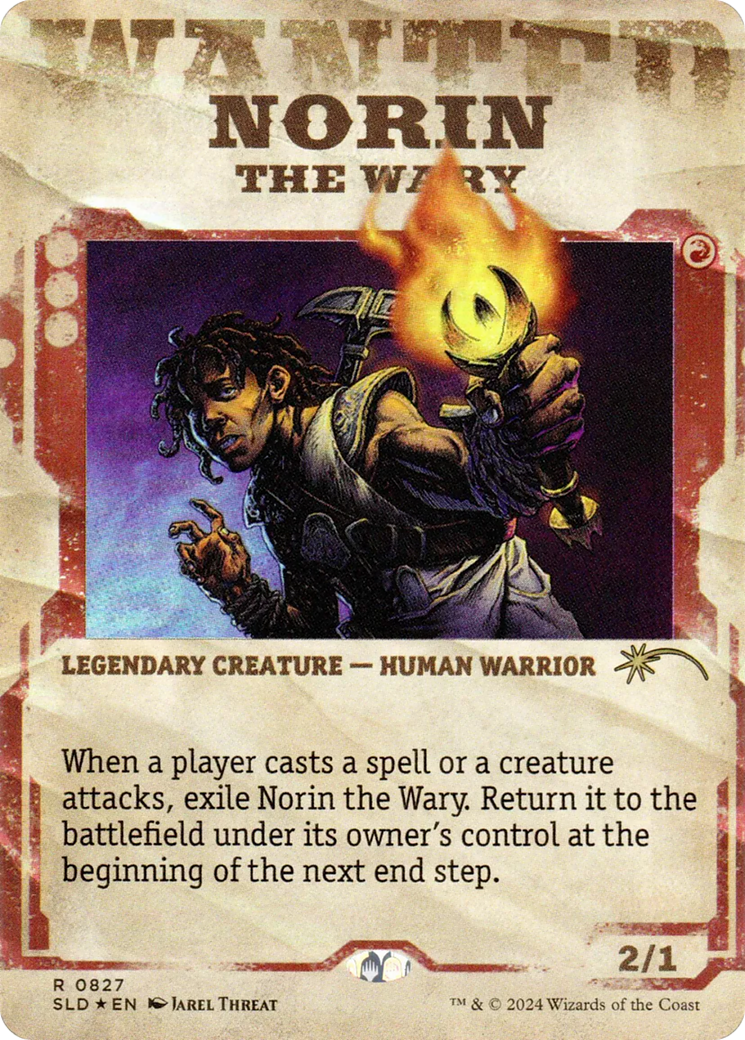 Image of Norin the Wary (SLD-827) - Secret Lair Drop: (Showcase) (Borderless) Foil