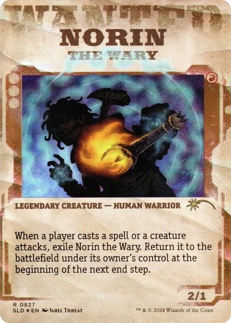 Image of Norin the Wary (SLD-827) - Secret Lair Drop: (Showcase) (Borderless) Foil