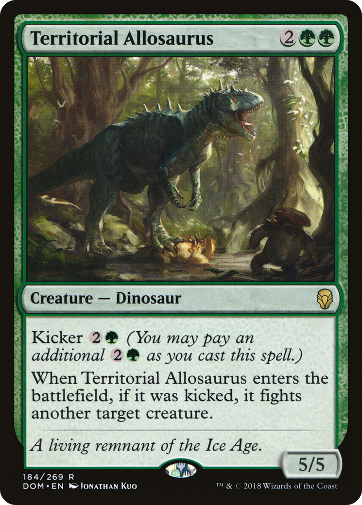 Image of Territorial Allosaurus (DOM-184) - Dominaria Foil