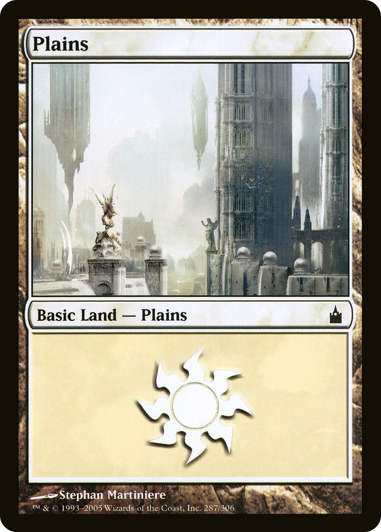 Image of Plains (287) (RAV-287) - Ravnica: City of Guilds Foil