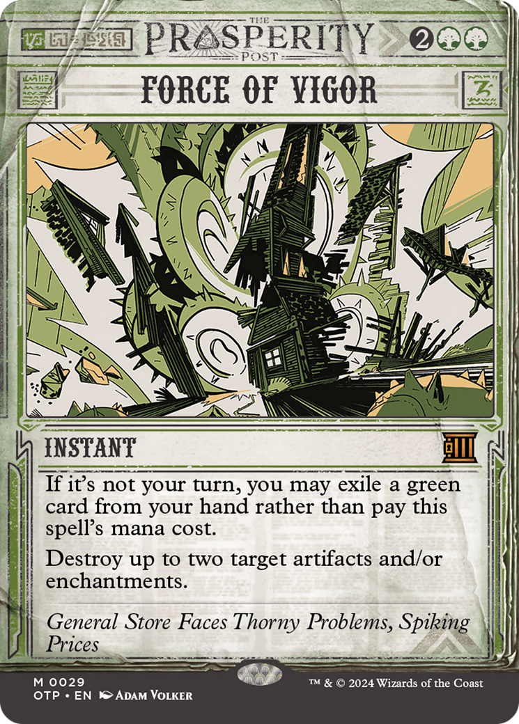Image of Force of Vigor (OTP-029) - Breaking News: (Showcase) (Borderless) Foil