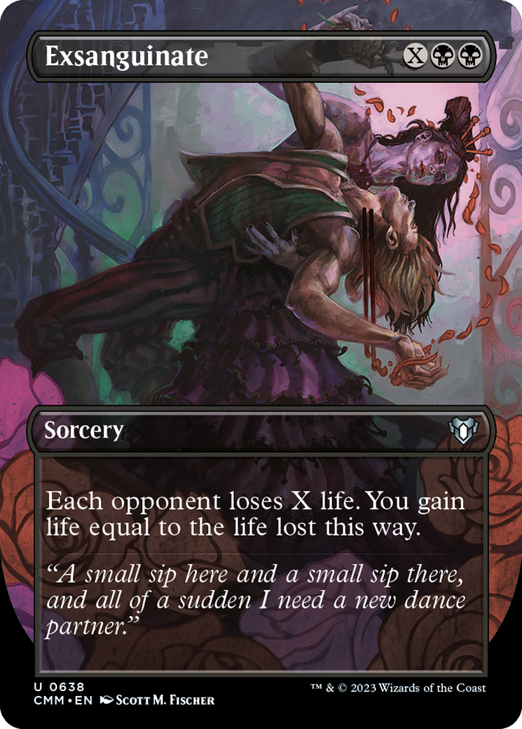 Image of Exsanguinate (Borderless) (CMM-638) - Commander Masters (Borderless) Foil